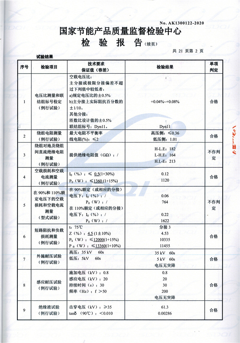 高低压试验报告-S11-1250清涧清涧清涧油浸式变压器-2.jpg